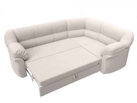 Диван угловой Карнелла правый угол (Брус/Пластик/Замша/Бежевый) Лига Диванов 128162