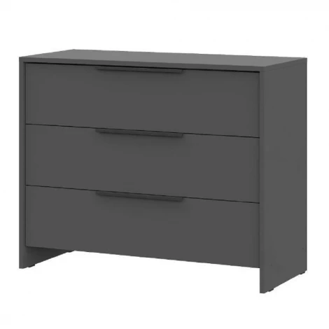 Комод Арника 3 ящика Камелия 1, Графит