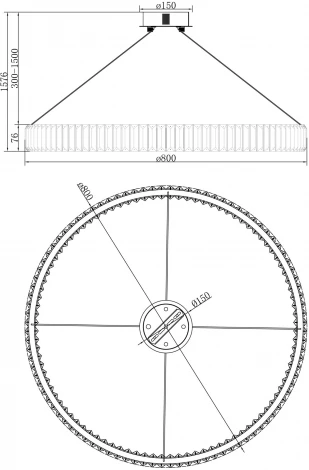 Подвесной светильник Freya Tier FR5257PL-L32G (LED, 220V, на тросе, круглые)