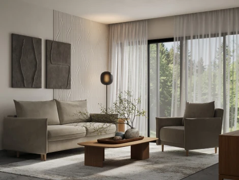 ЛУЧШИЙ ДРУГ Кресло бежевое D1 furniture арт.AAA42130002