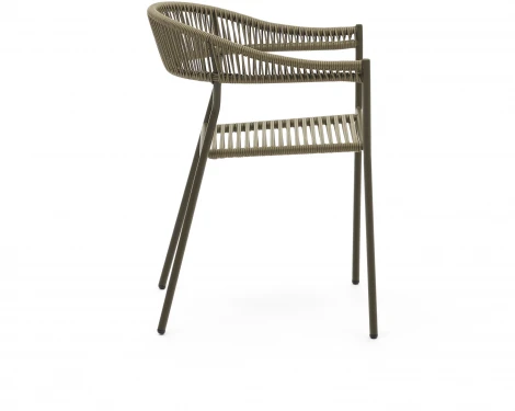 Стул уличный La Forma (ex Julia Grup) Futadera (Зеленый/ Сталь,Веревка)