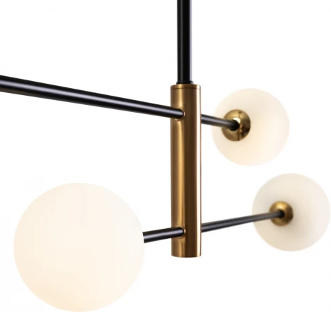 Потолочная люстра ярусная на штанге Freya Sphirity FR5376CL-04B (220V, шарики)