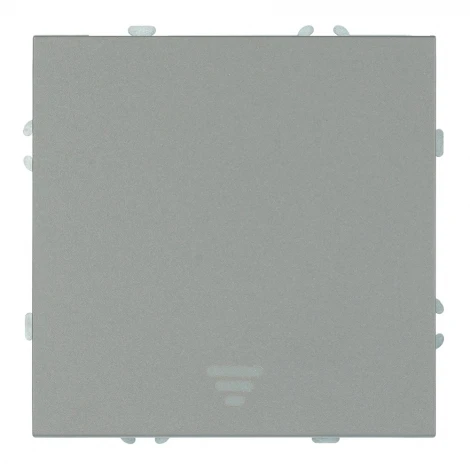 Выключатель одноклавишный самовозвратный (платиново-серый, soft touch) Stekker Эмили 50328