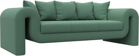 Диван прямой Волна (Зеленый/Рогожка) Лига Диванов арт.124035