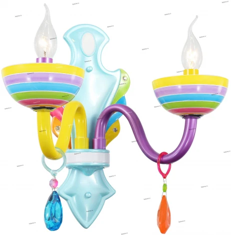 Бра ST Luce Ornato SL672.781.02 (для детской, 220V, подвески, подсвечник, свеча, узор в полоску)