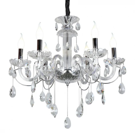 Подвесная люстра Omnilux Valledoria OML-70203-06 (220V, подвески, на цепи, подсвечник, свеча)