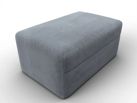 Модуль пуф Лига-060 НПБ (ЛДСП,Брус,Фанера,Велюр/Серый) Лига Диванов 129572