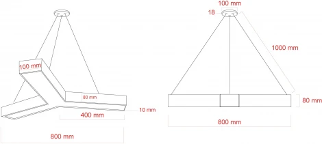 Подвесной светильник светодиодный ЭРА SPO-142-W-40K-044 d (220V, на тросе, IP40)