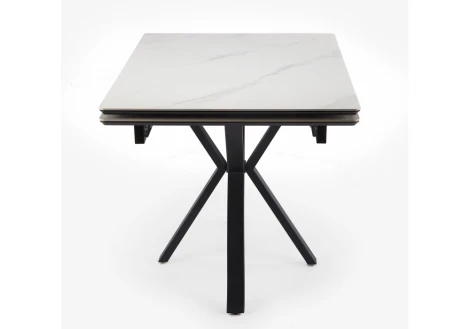 Кухонный стол Notta Старлайт 140(200)х80 snow alpin white / черный