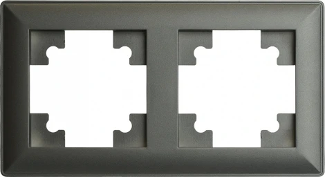 Рамка на 2 поста (графит) Stekker Катрин 39808