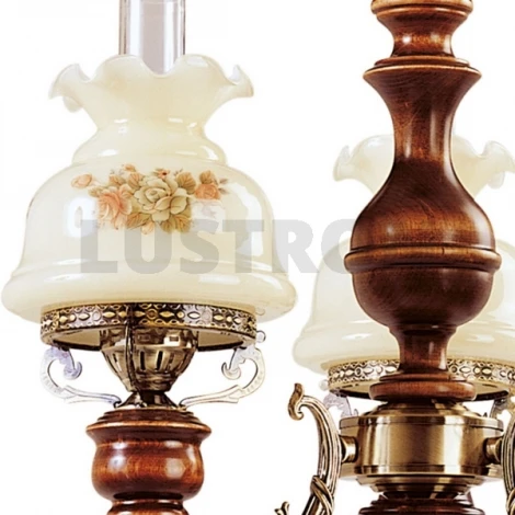 Подвесная люстра N-Light 832 832-03-02 красное дерево+бронза