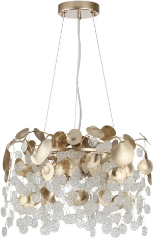 Подвесная люстра Odeon Light Coins 5104/6 золотистый/прозрачный металл/стекло E14 6*40W 220В (на тросе)