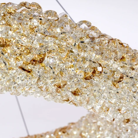 Подвесной светильник светодиодный хрустальный с регулировкой цветовой температуры и яркости Modelux MODESTYLE MS.6000.800 GD