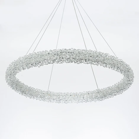 Подвесной светильник светодиодный хрустальный с пультом с регулировкой цветовой температуры и яркости Modelux MODESTYLE MS.5002.800 CR