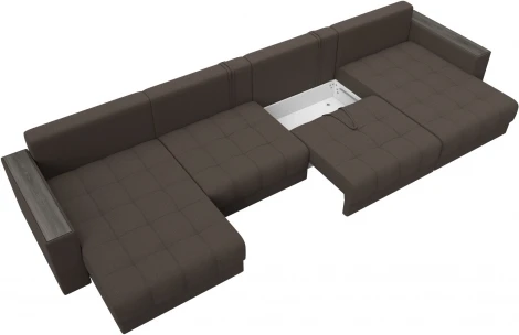 Диван П-образный с декором Лига-049 НПБ Лонг Лига Диванов (Рогожка) арт.128553