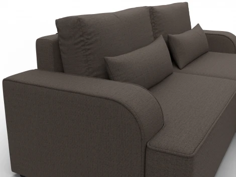 Диван угловой Лига-120 угол правый (ДСП,Брус,Фанера,ЛДС,Рогожка/Коричневый) Лига Диванов 137284