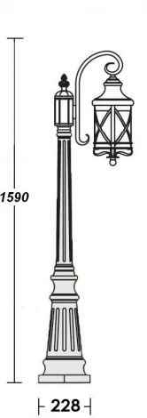 Наземный фонарь Oasis Light LUCERNA 84811/18/PartA Gb