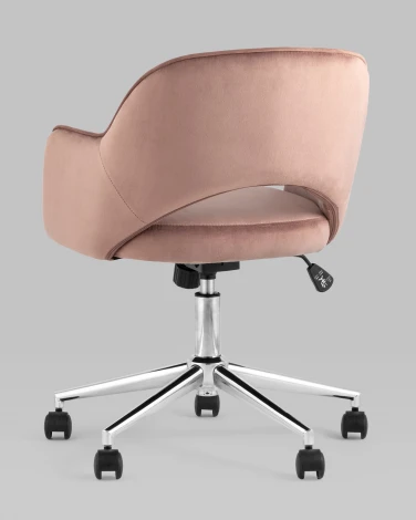 Кресло компьютерное Кларк велюр розовый УТ000025779