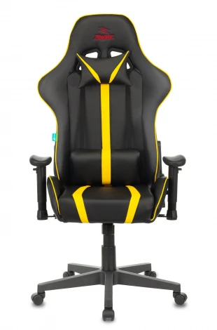 Кресло игровое Zombie A4 черный/желтый эко.кожа с подголов. крестовина пластик