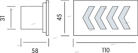 Светильник встраиваемый в стену уличный светодиодный Horoz Pera, 1 лампа, никель с белым