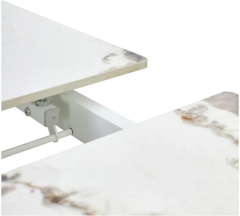 Стол CORNER 120 GLOSS GOLDEN JADE SOLID CERAMIC / WHITE, ®DISAUR