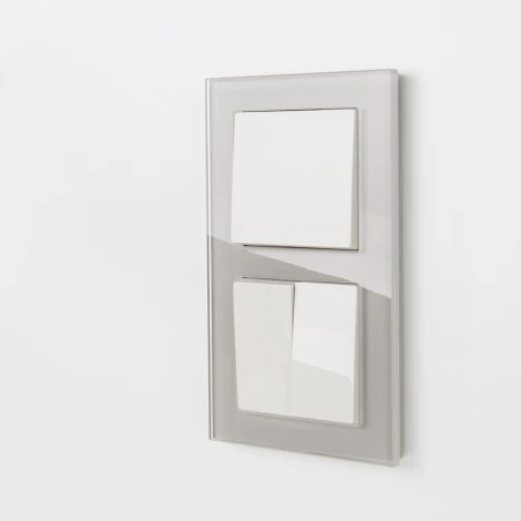 Рамка на 2 поста Favorit (дымчатый,стекло) Werkel W0021117 (a050895)