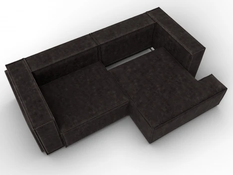 Диван угловой Лига-061 угол правый (ДСП,Брус,Фанера,Велюр/Коричневый) Лига Диванов 131148
