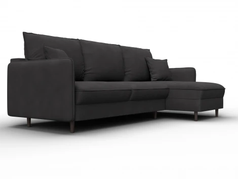 Диван угловой Лига-064 НПБ угол универсальный (ДСП/Дерево/Замша/Коричневый) Лига Диванов 129637