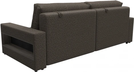 Диван прямой с полками Лига-053 НПБ Лига Диванов (Велюр) арт.128905