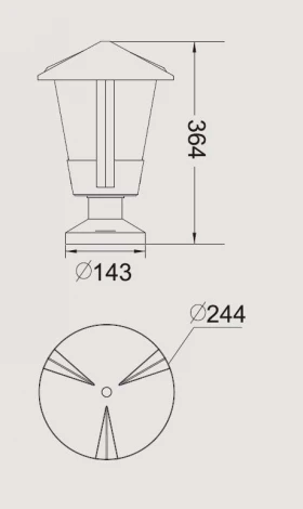 Наземный фонарь Oasis Light SEUL 1254S S