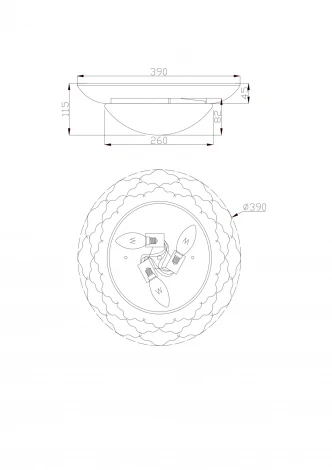 Потолочный светильник Maytoni Marte H012CL-03G