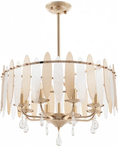 Подвесная люстра хрустальная на штанге Arte Milano Sorrento-4309 374309/8/350/570 GD (220V)