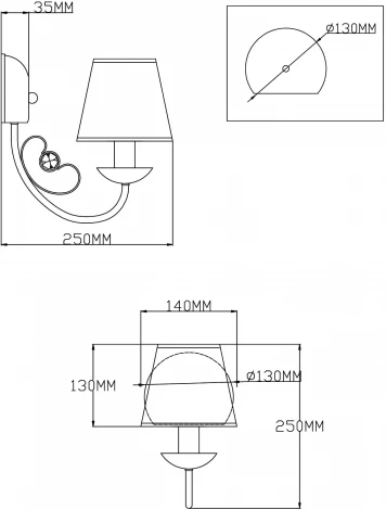 Бра Moderli Daniel V2490-1W (220V, подвески)