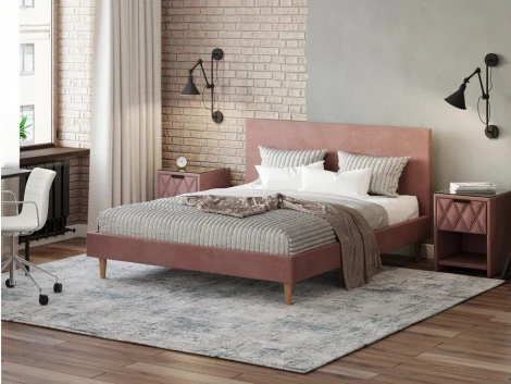PROxSON Кровать Claro (Ткань: Велюр Ultra Амаретто) 160x200