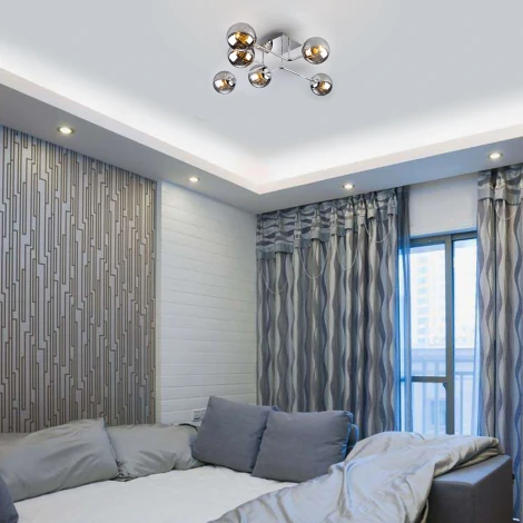 Потолочная люстра Eurosvet Evita 30140/6 хром (220V, шарики)