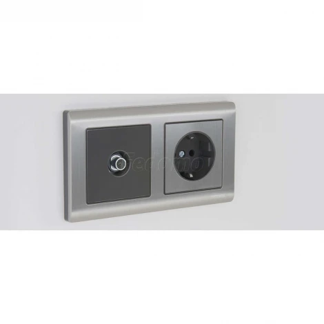 Рамка на 2 поста Metallic (глянцевый никель) Werkel W0021602 (a051002)