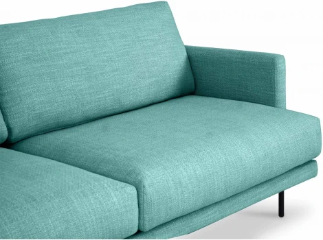 Диван Ricadi трехместный ОГОГО (арт.727531), (Ткань,Рогожка/Бирюзовый)