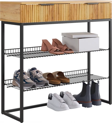 Обувница Классная 1 Mebelson (ЛДСП,Металл/Дуб золотой,Черный) арт.172188,3325