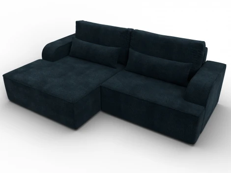 Диван угловой Лига-120 угол левый (ДСП,Брус,Фанера,ЛДС,Велюр/Графит) Лига Диванов 137291L