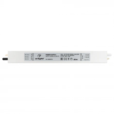 Блок питания ARPV-24060-SLIM-D (24V, 2.5A, 60W) (Arlight, IP67 Металл, 3 года) 025027(1)