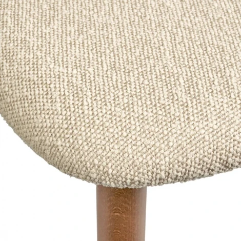 Стул Lucas латте букле с ножками цвета орех Bradex Home арт.RF 0546