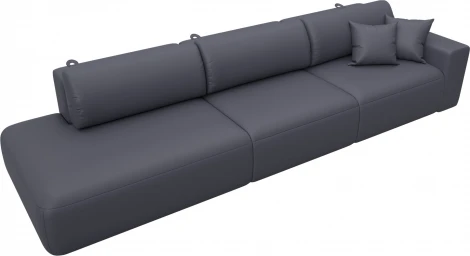 Диван прямой Лига-036 НПБ Модерн Лонг подлокотник справа Лига Диванов (Экокожа) арт.127693