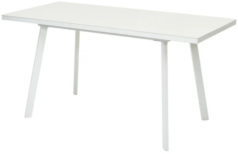 Стол ФИН 120 Латте, стекло/ Белый каркас М-City