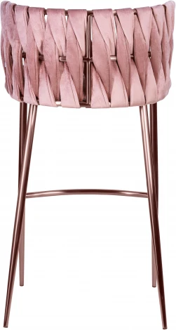 Стул барный Dobrin EMMA ROSE GOLD (розовый велюр (VF-10))