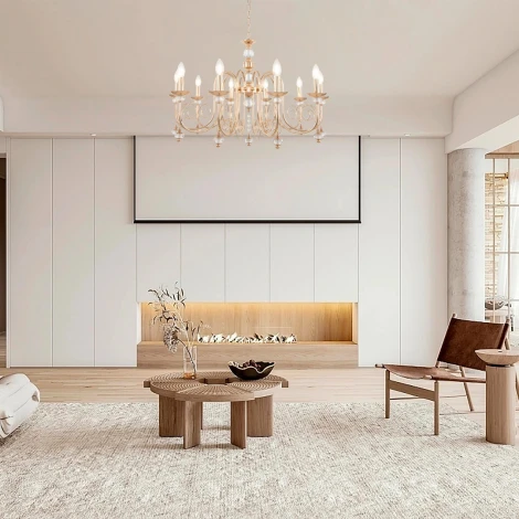 Подвесная люстра Arte Milano AM346109 346109/10 FGD (220V, подвески, на цепи, подсвечник, свеча)