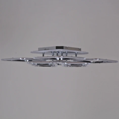 Потолочная люстра светодиодная на штанге с пультом Reluce 09826-3.3-4+4C CR (RGB) (220V)