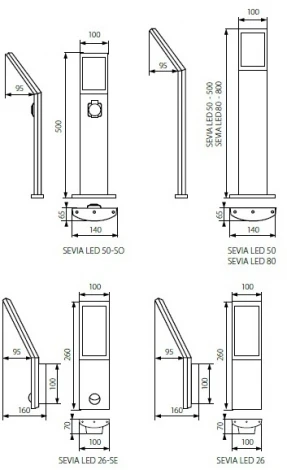 Настенный фонарь уличный светодиодный Kanlux SEVIA 23550