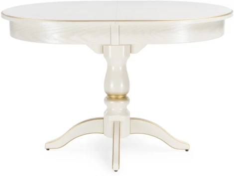 Деревянный стол Woodville Сайрус слоновая кость / золото 515971