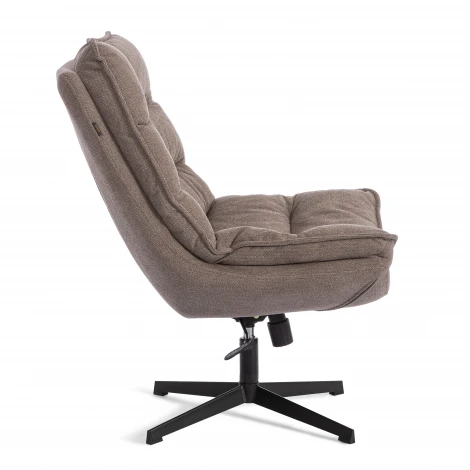 Кресло лаунж Reflex/Рефлекс с пуфом велюр/букле (HYP), бежевый Tetchair 25507