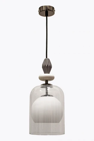 Подвесной светильник 33 ИДЕИ PND.105.1.163S.005.KDC-S.26.TR-S.02.WH (220V, на проводе, круглые)